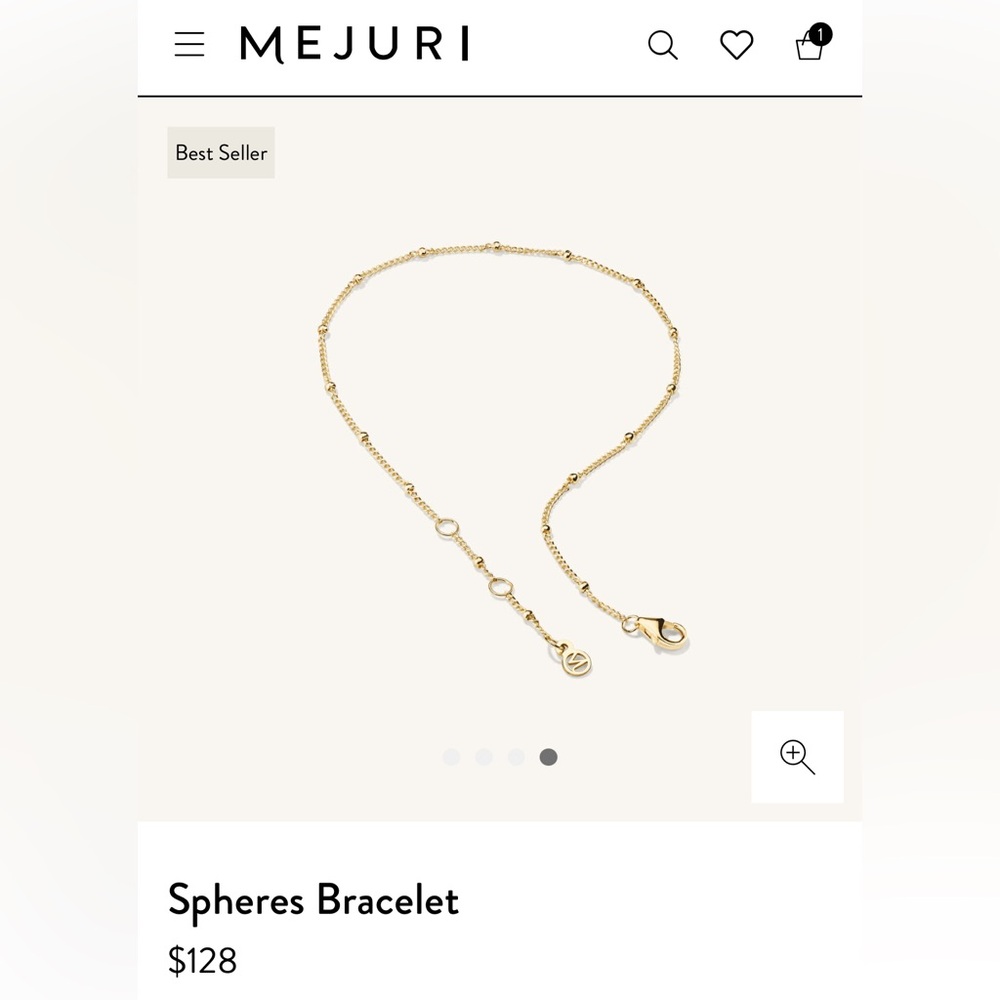 Mejuri Spheres Bracelet New with Box